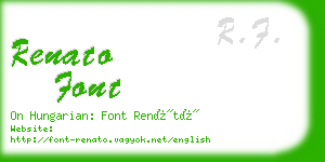 renato font business card